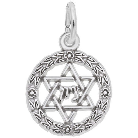 Star Of David Charm In Sterling Silver