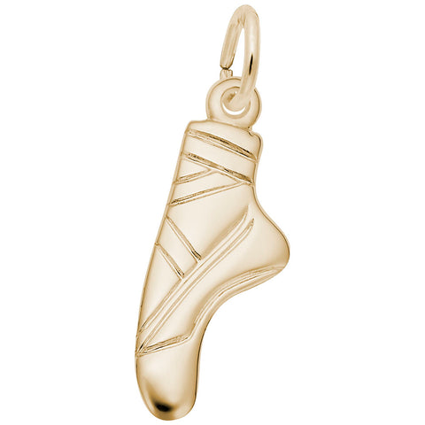 Ballet Slipper Charm In Yellow Gold