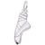 Ballet Slipper Charm In 14K White Gold