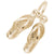 Sandals Charm In Yellow Gold