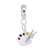 Artist Palette charm dangle bead in Sterling Silver hide-image