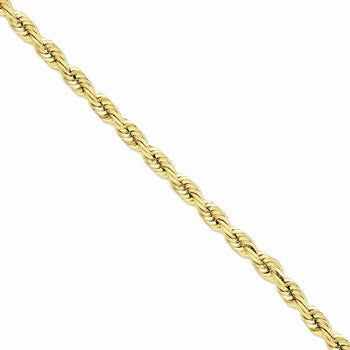14K Yellow Gold Diamond-Cut Rope Chain