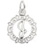 Initial J Charm In 14K White Gold