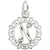 Initial N Charm In 14K White Gold