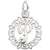 Initial P Charm In Sterling Silver