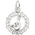 Initial S Charm In 14K White Gold