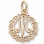 Initial M charm in Yellow Gold Plated hide-image