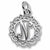 Initial N charm in Sterling Silver hide-image