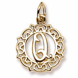 Initial Q charm in Yellow Gold Plated hide-image