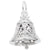 Bell Filigree Charm In 14K White Gold