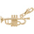 Trumpet Charm in Yellow Gold Plated