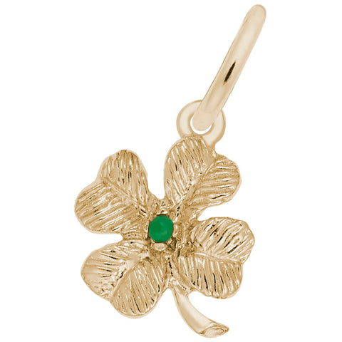 4 Leaf Clover Charm in Yellow Gold Plated