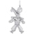 Clown Charm In 14K White Gold