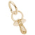 Pacifier Charm in Yellow Gold Plated