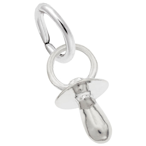 Pacifier Charm In Sterling Silver