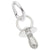 Pacifier Charm In Sterling Silver