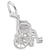 Wheelchair Charm In 14K White Gold