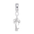 Palm Tree Charm Dangle Bead In Sterling Silver