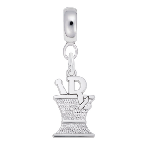 Pharmacy Charm Dangle Bead In Sterling Silver