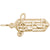 Music Staff Charm in Yellow Gold Plated