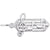 Music Staff Charm In 14K White Gold