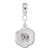 Baby Shoes Disc Charm Dangle Bead In Sterling Silver