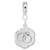 Wedding Rings Disc charm dangle bead in Sterling Silver hide-image