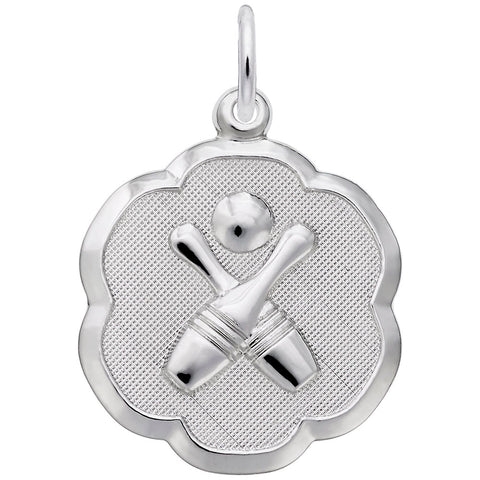 Bowling Charm In Sterling Silver