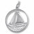 Sail Boat charm in 14K White Gold hide-image