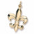 Fleur De Lis Charm in 10k Yellow Gold