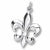 Fleur De Lis charm in 14K White Gold