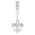 Fleur De Lis charm dangle bead in Sterling Silver hide-image