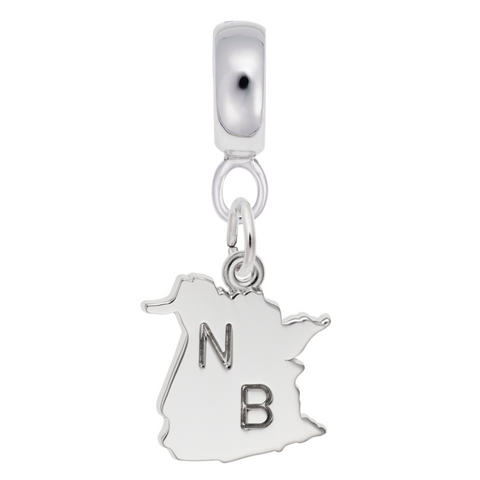 New Brunswick Charm Dangle Bead In Sterling Silver