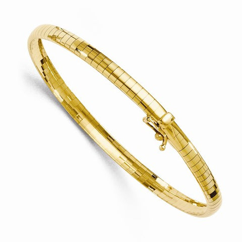14K Yellow Gold Domed Omega Bracelet