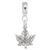 Maple Leaf, Canada Charm Dangle Bead In Sterling Silver