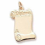 Diploma Charm in 10k Yellow Gold