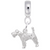 Kerry Blue Terrier charm dangle bead in Sterling Silver hide-image