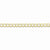 10K Yellow Gold Semi-Solid Curb Link Chain Bracelet