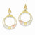 10k Yellow Gold Black Hills Gold Open Circle Leaf Earrings