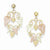 10k Tri-color Black Hills Gold Leaf Dangle Earrings