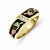 10k Tri-color Black Hills Gold Womens Antiqued Wedding Band