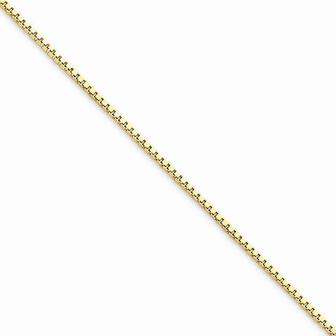 10K Yellow Gold Box Chain Anklet