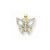 10k Yellow Gold CZ Butterfly Pendant, Pendants for Necklace