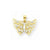 10k Yellow Gold & Rhodium Butterfly pendant, Charm