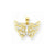 10k Yellow Gold & Rhodium Butterfly pendant, Charm