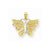 10k Yellow Gold & Rhodium Butterfly pendant, Adorable Pendants for Necklace