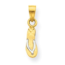 10k Yellow Gold & Rhodium Flip Flop Charm hide-image