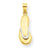 10k Yellow Gold & Rhodium Flip Flop Charm hide-image