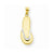 10k Yellow Gold & Rhodium Flip Flop Pendant, Pendants for Necklace