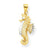 10k Yellow Gold & Rhodium Seahorse Charm hide-image